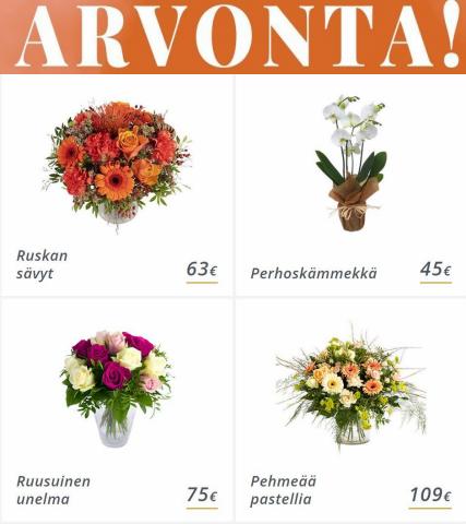 Interflora -luettelo, Jyväskylä | Arvonta! | 7.9.2023 - 16.10.2023