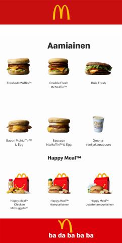 McDonald's -luettelo | Valikko | 16.3.2022 - 31.12.2022