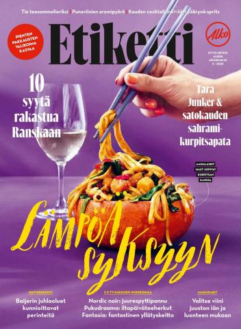 Alko -luettelo, Kuopio | Etiketti 3/2023 | 11.9.2023 - 18.11.2023