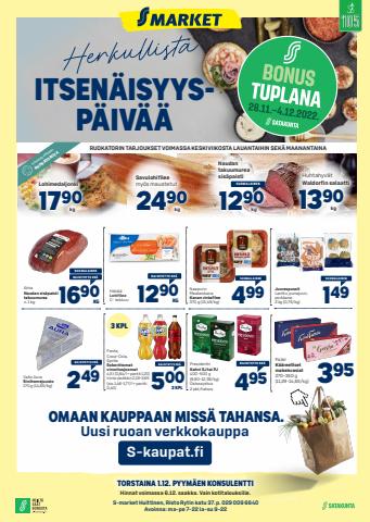 Supermarket tarjousta, Helsinki | S-market Huittinen 30.11.2022 de S-Market | 29.11.2022 - 2.12.2022
