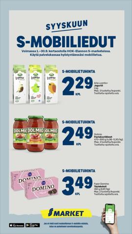 S-Market -luettelo, Oulu | S-Market tarjoukset | 1.9.2023 - 30.9.2023
