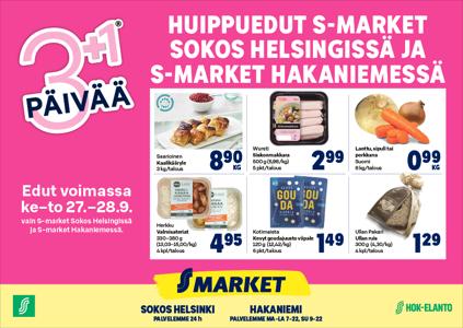 S-Market -luettelo, Helsinki | S-Market tarjoukset | 27.9.2023 - 28.9.2023