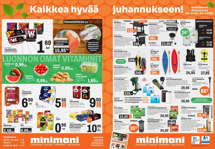 Minimani -luettelo, Seinäjoki | Minimani tarjoukset | 22.6.2022 - 26.6.2022