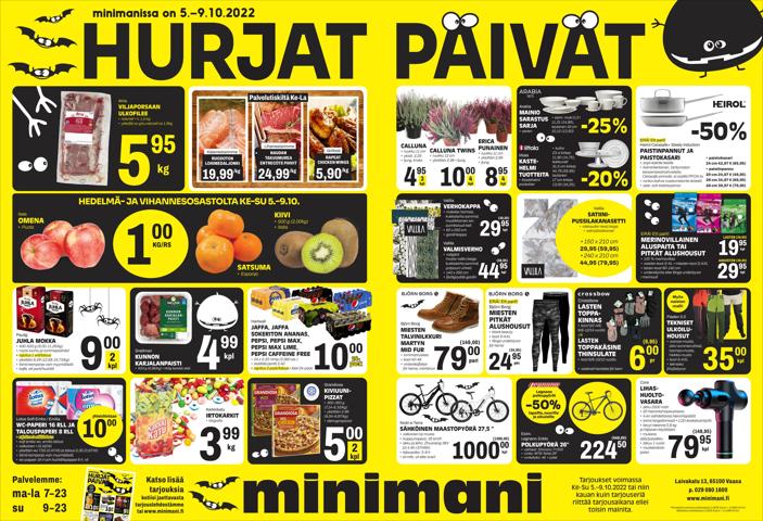 Minimani -luettelo, Vaasa | Minimani tarjoukset | 5.10.2022 - 9.10.2022