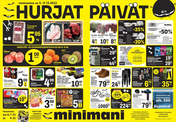 Minimani -luettelo, Vaasa | Minimani tarjoukset | 5.10.2022 - 9.10.2022