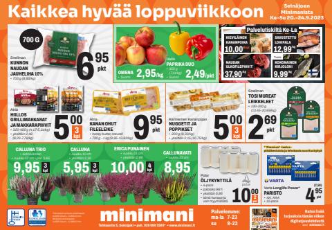 Minimani -luettelo, Seinäjoki | Minimani Yhtiöt Oy | 20.9.2023 - 24.9.2023