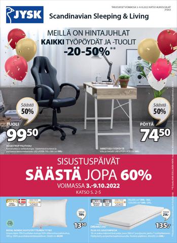 Koti ja Huonekalut tarjousta, Tampere | Viikon tarjoukset de JYSK | 3.10.2022 - 9.10.2022
