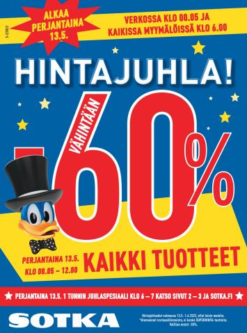 Koti ja Huonekalut tarjousta, Tampere | Hinta juhla! de Sotka | 16.5.2022 - 1.6.2022