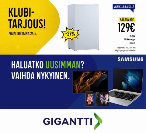 Elektroniikka ja Kodinkoneet tarjousta, Porvoo | Viikkotarjoukset de Gigantti | 23.5.2022 - 29.5.2022