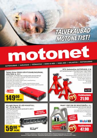 Motonet -luettelo | Motonet pakkumised | 16.11.2022 - 29.11.2022