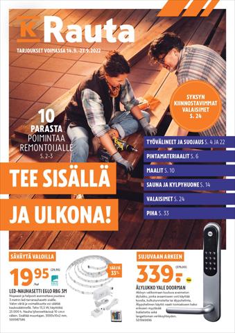 K-Rauta -luettelo, Tampere | K-Rauta-lehti | 27.9.2022 - 31.10.2022