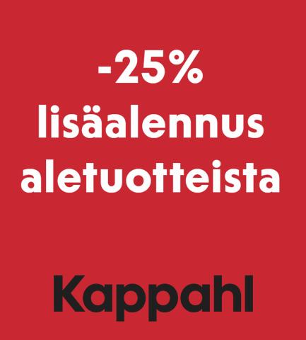 Kappahl -luettelo, Vantaa | -25% lisäalennus aletuotteista | 1.8.2022 - 7.8.2022