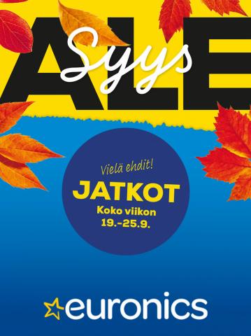 Euronics -luettelo, Lahti | SYYSALE - JATKOT! | 19.9.2022 - 25.9.2022
