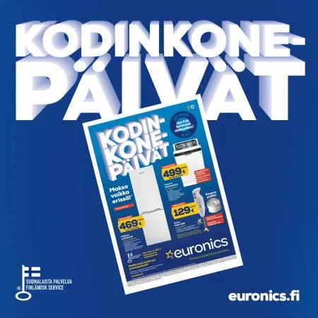 Euronics -luettelo | Kodinkone päivät | 27.3.2023 - 2.4.2023