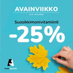 Terveys ja Optiikka tarjousta, Tampere | Avainapteekit tarjoukset de Avainapteekit | 25.9.2023 - 28.9.2023