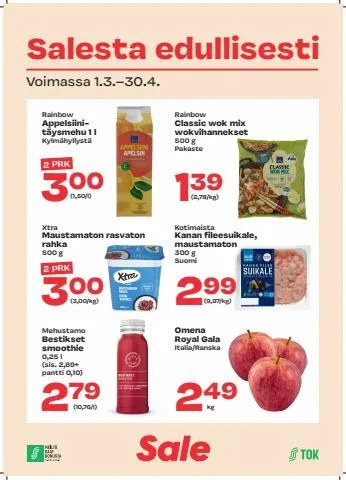 Sale -luettelo, Vantaa | Salesta edullisesti | 1.3.2023 - 30.4.2023