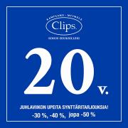 Clips Kauppakeskus Ristikko -luettelo, Helsinki | CLIPS 20 VUOTTA! | 3.3.2022 - 20.3.2022