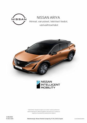 Nissan -luettelo | Nissan ARIYA | 15.8.2022 - 15.8.2023