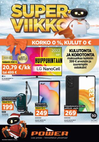 Elektroniikka ja Kodinkoneet tarjousta, Tampere | SUPER VIIKO de Power | 5.12.2022 - 11.12.2022