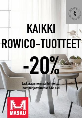 Koti ja Huonekalut tarjousta | ROWICO -20% in MASKU | 22.9.2022 - 3.10.2022
