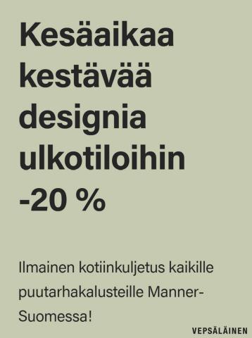 Vepsäläinen -luettelo, Oulu | Kesäaikaa kestävää designia ulkotiloihin -20% | 30.5.2022 - 26.6.2022