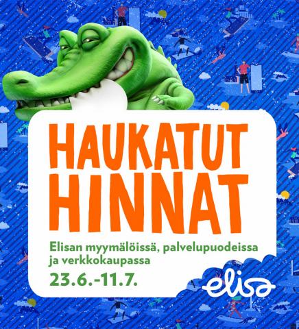 Elisa -luettelo, Vantaa | HAUKATUT HINNAT 23.6.-11.7. | 27.6.2022 - 11.7.2022