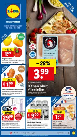 Supermarket tarjousta, Hämeenlinna | Lidl tarjoukset de Lidl | 26.9.2022 - 5.10.2022