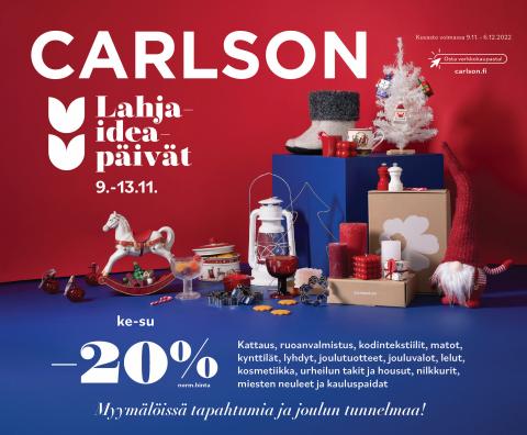 Carlson -luettelo | LAHJAKUVATSO | 14.11.2022 - 6.12.2022