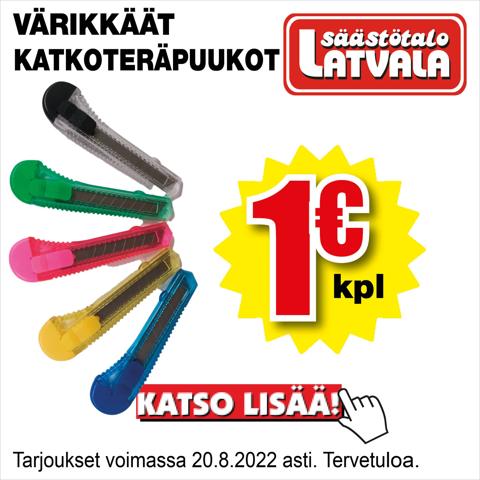 Latvala -luettelo, Raasepori | Latvala tarjoukset | 15.8.2022 - 20.8.2022