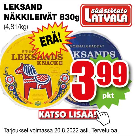 Latvala -luettelo, Raasepori | Latvala tarjoukset | 17.8.2022 - 20.8.2022
