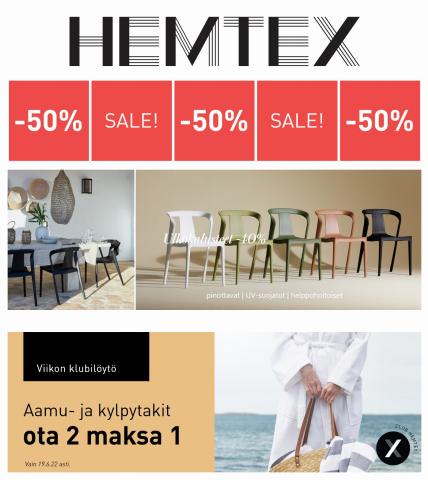 Hemtex -luettelo, Vantaa | Sale -50% | 13.6.2022 - 27.6.2022