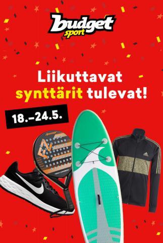 Budget Sport -luettelo, Helsinki | Liikuttavat synttärit! | 17.5.2022 - 24.5.2022