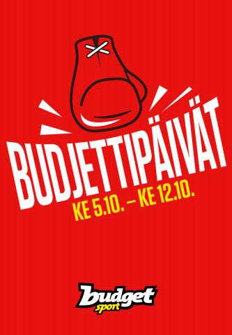 Urheilu tarjousta, Järvenpää | Budjettipäivät tulevat taas! de Budget Sport | 3.10.2022 - 12.10.2022