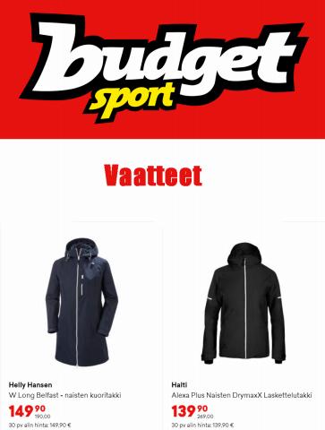 Budget Sport -luettelo | Vaatteet | 16.3.2023 - 15.4.2023
