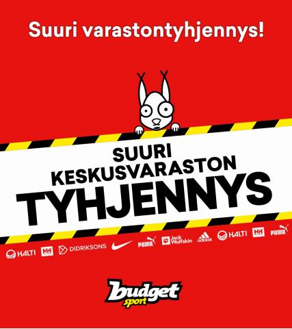Budget Sport -luettelo, Turku | Suuri varastontyhjennys! | 6.9.2023 - 14.10.2023