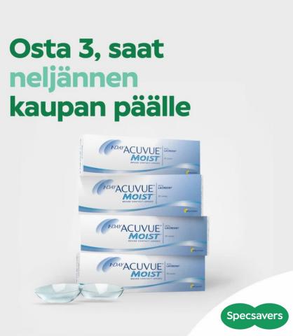 Terveys ja Optiikka tarjousta, Lahti | Osta 3, saat neljännen kaupan päälle de Specsavers | 3.10.2022 - 31.10.2022