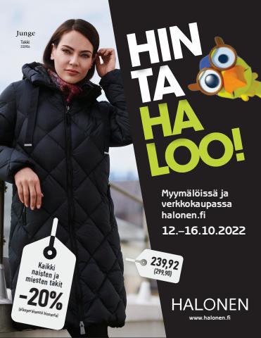 Halonen -luettelo, Vantaa | Halonen HHH-kuvasto syksy 2022 | 12.10.2022 - 16.10.2022