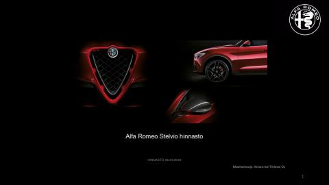 Alfa Romeo -luettelo, Tampere | Alfa Romeo Hinnasto – stelvio | 1.3.2023 - 1.3.2024