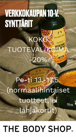 Kosmetiikka ja Kauneus tarjousta, Vantaa | VERKKOKAUPAN 10-V. SYNTTÄRIT  de The Body Shop | 13.5.2022 - 17.5.2022