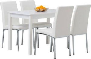 Saana & Block ruokaryhmä (1+4), valkoiset tuolit tuote hintaan 499€ liikkeestä MASKU