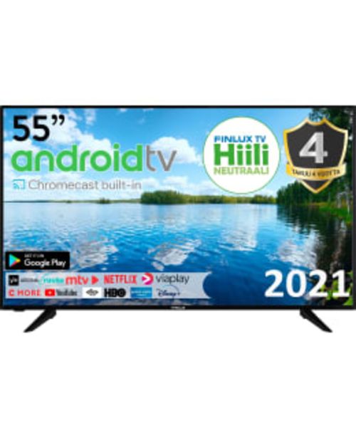 Finlux 55-faf-9160 55" 4k Uhd Android Smart Led Tv -tarjous hintaan 449€