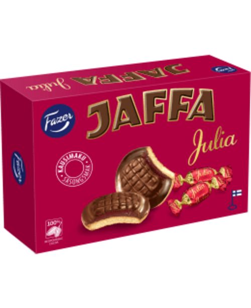 Fazer Jaffa Julia 300 G Leivoskeksi -tarjous hintaan 0,71€