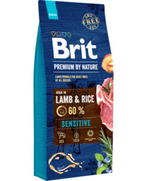 Brit Premium By Nature Sensitive Lammas Herkkävatsaisille Aikuisille Koirille 15 Kg -tarjous hintaan 36,9€