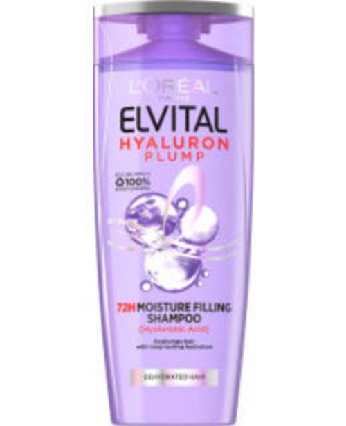 L'oréal Paris Elvital Hyaluron Plump 400 Ml Shampoo -tarjous hintaan 3,38€
