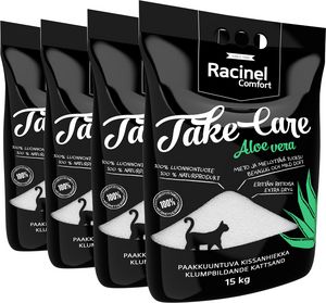 Racinel Comfort Take Care Aloe Vera -kissanhiekka, 15 kg, 4-PACK tuote hintaan 39,99€ liikkeestä Verkkokauppa