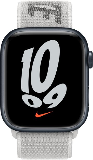 Apple Watch 45 mm Summit White Nike Sport Loop -ranneke -tarjous hintaan 48,9€