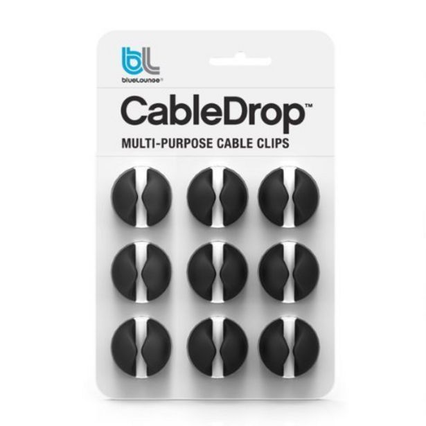 Bluelounge CableDrop Mini -kiinnityspala kaapeleille, musta -tarjous hintaan 8,99€