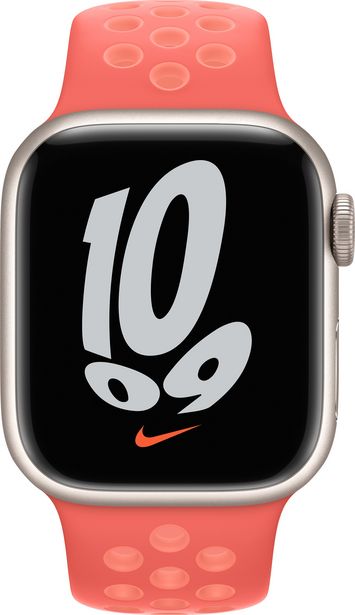 Apple Watch 41 mm Magic Ember/Crimson Bliss Nike Sport -ranneke -tarjous hintaan 48,9€