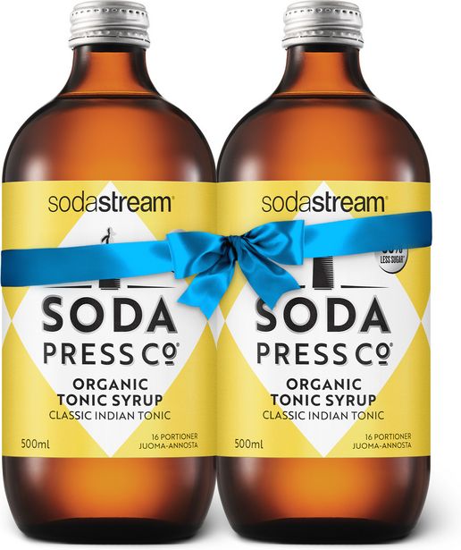 Sodastream Soda Press Classics Indian Tonic 500ml -juomatiiviste, 2-PACK -tarjous hintaan 12€