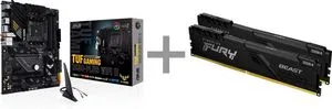 Asus TUF GAMING B550-PLUS WIFI II AM4 ATX-emolevy + Kingston FURY Beast DDR4 3200 MHz CL16 16 Gt -muistimodulipakkaus -tuotepaketti tuote hintaan 199,99€ liikkeestä Verkkokauppa